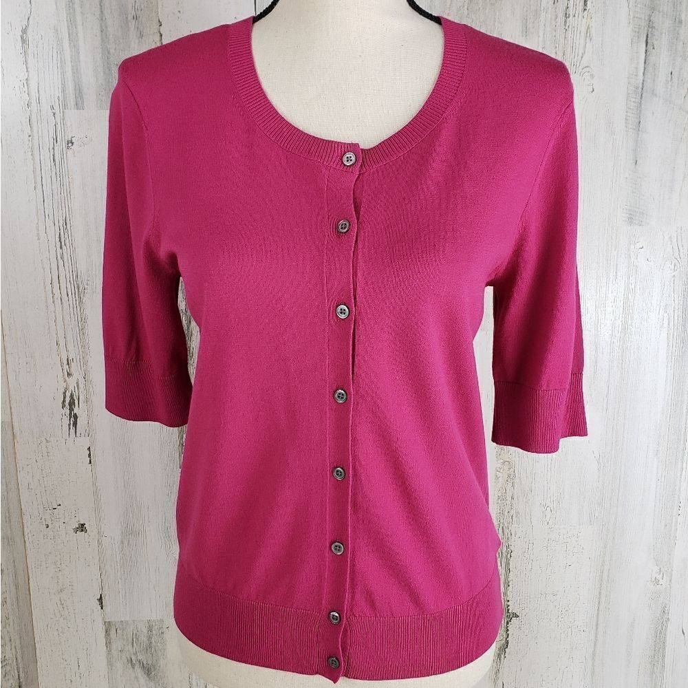 DKNY Pink NWT Lightweight Knit Cardigan Sz M